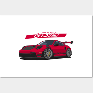 Car 911 gt3 rs red Posters and Art